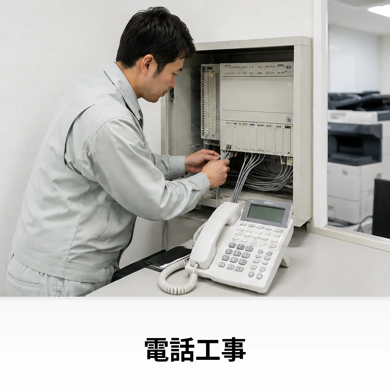 電話工事のイメージ